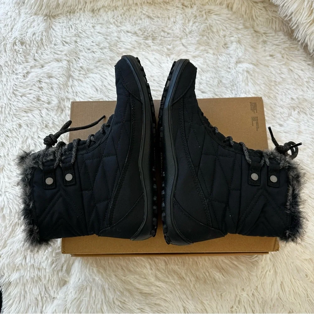Columbia Minx Shorty III Omni-Heat Black Waterproof Winter Snow Boots Women 8.5